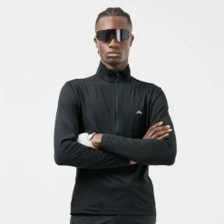 J.LINDEBERG LUKE 1/2 ZIP MIDLAYER – BLACK -CLUBS Sales Shop JL Luke Black 2 1 600x600 1