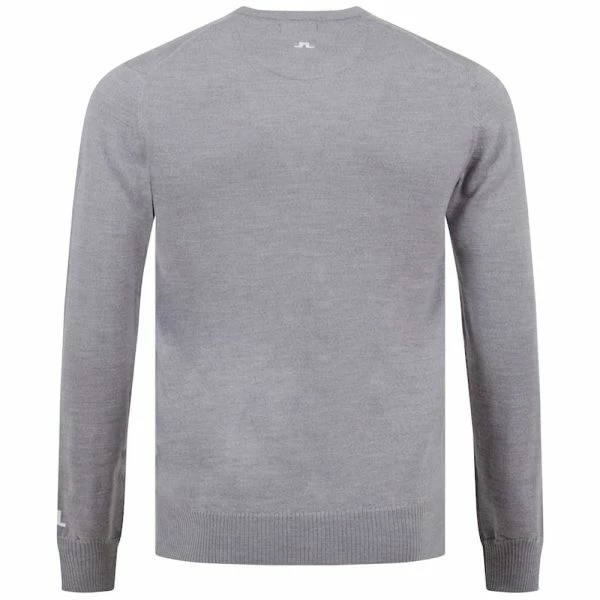 J.LINDEBERG LYMANN TOUR MERINO V-NECK GOLF SWEATER / GREY MELANGE 4 J.LINDEBERG LYMANN TOUR MERINO V-NECK GOLF SWEATER / GREY MELANGE - Image 2