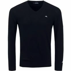 J.LINDEBERG LYMANN TOUR MERINO V-NECK GOLF SWEATER / NAVY