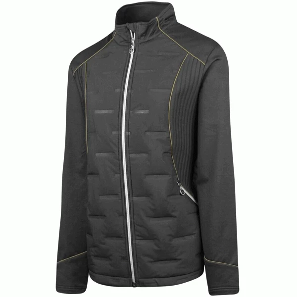 ISLAND GREEN LADIES THERMO-TECH HEAT WELDED GOLF JACKET – BLACK / GOLD 3 ISLAND GREEN LADIES THERMO-TECH HEAT WELDED GOLF JACKET – BLACK / GOLD