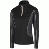 ISLAND GREEN LADIES PRINTED PANEL 1/4 ZIP GOLF JUMPER – BLACK / GOLD -CLUBS Sales Shop LADIES PRINTEDPANEL BLACK 600x600 1