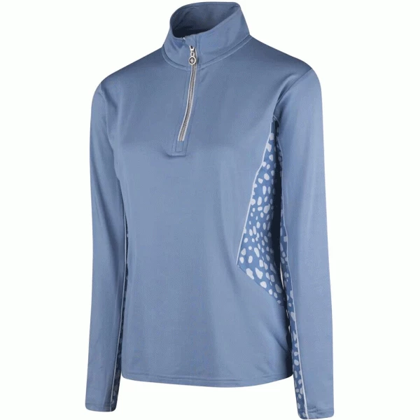 ISLAND GREEN LADIES PRINTED PANEL 1/4 ZIP GOLF JUMPER – ALLURE / BLUE 3 ISLAND GREEN LADIES PRINTED PANEL 1/4 ZIP GOLF JUMPER – ALLURE / BLUE