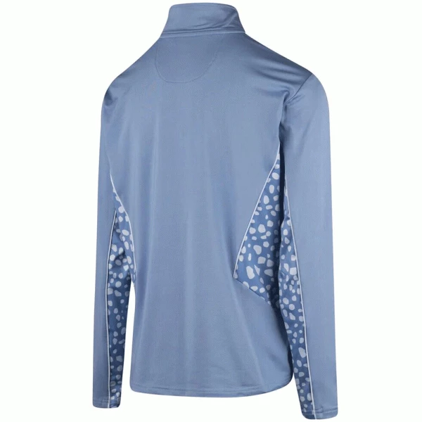 ISLAND GREEN LADIES PRINTED PANEL 1/4 ZIP GOLF JUMPER – ALLURE / BLUE 4 ISLAND GREEN LADIES PRINTED PANEL 1/4 ZIP GOLF JUMPER – ALLURE / BLUE - Image 2