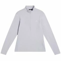 J.LINDEBERG LUKE HALF ZIP MIDLAYER – LIGHT GREY MELANGE