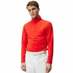 J.LINDEBERG LUKE HALF ZIP MIDLAYER – FIREY RED -CLUBS Sales Shop LUKEHALFZIP RED 3 600x600 1