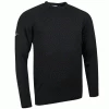 GLENMUIR LUSS LAMBSWOOL CREW NECK GOLF JUMPER – BLACK