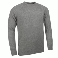 GLENMUIR LUSS LAMBSWOOL CREW NECK GOLF JUMPER – GREY