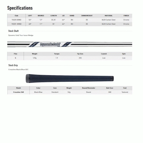 TAYLORMADE MILLED GRIND 3 TIGER WOODS WEDGE – SATIN CHROME 8 TAYLORMADE MILLED GRIND 3 TIGER WOODS WEDGE – SATIN CHROME - Image 6