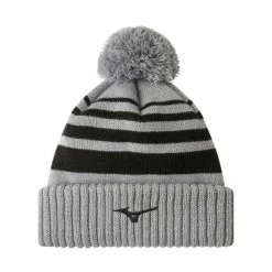 MIZUNO BREATH THERMO POM BEANIE – GREY