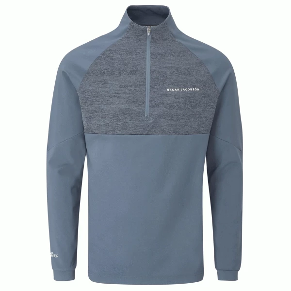 OSCAR JACOBSON LEXINTON 1/4 ZIP JUMPER – CHINA BLUE 3 OSCAR JACOBSON LEXINTON 1/4 ZIP JUMPER – CHINA BLUE