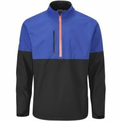 PING SENSORDRY PRO HALF-ZIP WATERPROOF GOLF JACKET – NORTH SEA / BLACK