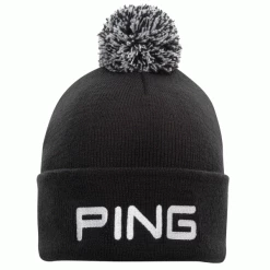 PING CLASSIC BOBBLE HAT – BLACK