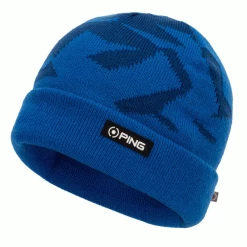 PING CAMO KNIT GOLF BEANIE HAT – DELPH BLUE