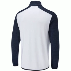 PING EDISON 1/2 ZIP THERMAL FLEECE GOLF PULLOVER – WHITE / OXFORD BLUE -CLUBS Sales Shop PINGEDISONWHITE2 600x600 1