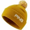 PING CRESTING KNIT GOLF BOBBLE HAT – GOLD -CLUBS Sales Shop Ping CRESTING KNIT HAT GOLD 600x600 1