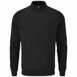 PING CROY MERINO LINED GOLF SWEATER – BLACK