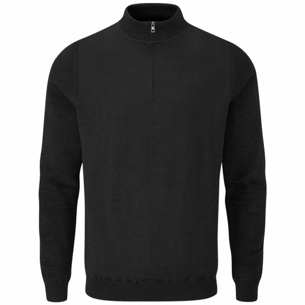 PING CROY MERINO LINED GOLF SWEATER – BLACK 3 PING CROY MERINO LINED GOLF SWEATER – BLACK