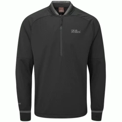OSCAR JACOBSON REDFERN 1/2 ZIP WINDSTOPPER JACKET – BLACK