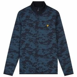 LYLE & SCOTT SEAFOAM 1/4 ZIP MIDLAYER – DARK NAVY