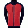 FOOTJOY WOOL BLEND TECH FULL ZIP GOLF SWEATER – RED / NAVY