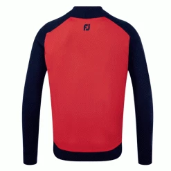 FOOTJOY WOOL BLEND TECH FULL ZIP GOLF SWEATER – RED / NAVY -CLUBS Sales Shop TECH REDNAVY1 600x600 1