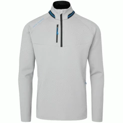 OSCAR JACOBSON THOMSON 1/2 ZIP MID LAYER – LIGHT GREY