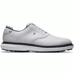 FOOTJOY FJ TRADITIONS SPIKELESS 57927 GOLF SHOES – WHITE / NAVY