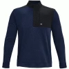 UNDER ARMOUR STORM SWEATER FLEECE 1/2 ZIP GOLF JUMPER – ACADEMY / WHITE -CLUBS Sales Shop UA STORMFLEECE NAVY 600x600 1