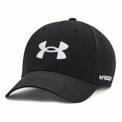 UNDER ARMOUR UA GOLF96 ADJUSTABLE GOLF CAP – BLACK / WHITE