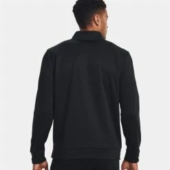 UNDER ARMOUR ColdGear® ARMOUR FLEECE 1/4 ZIP GOLF JUMPER – BLACK -CLUBS Sales Shop UA Fleece Black 3 600x600 1