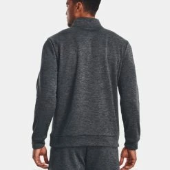 UNDER ARMOUR ColdGear® ARMOUR FLEECE 1/4 ZIP GOLF JUMPER – PITCH GREY -CLUBS Sales Shop UA Fleece Grey 3 600x600 1