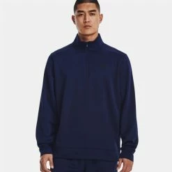 UNDER ARMOUR ColdGear® ARMOUR FLEECE 1/4 ZIP GOLF JUMPER – NAVY -CLUBS Sales Shop UA Fleece NAVY 5 600x600 1