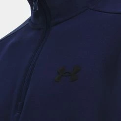 UNDER ARMOUR ColdGear® ARMOUR FLEECE 1/4 ZIP GOLF JUMPER – NAVY -CLUBS Sales Shop UA Fleece Navy 4 600x600 1