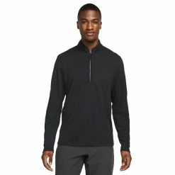 NIKE DRI-FIT VICTORY HALF ZIP TOP – BLACK -CLUBS Sales Shop VHZBLACK 1 600x600 1