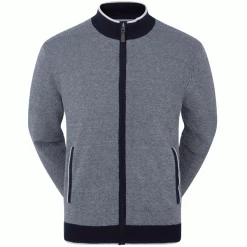 FOOTJOY WOOL BLEND LINED FULL ZIP PULLOVER – NAVY