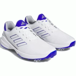 ADIDAS 2023 ZG23 GOLF SHOES – CLOUD WHITE / LUCID BLUE / SILVER METALLIC -CLUBS Sales Shop ZG23 WHITEBLUE2 600x600 1
