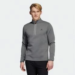 ADIDAS DWR LC 1/4-ZIP GOLF PULLOVER – GREY FOUR -CLUBS Sales Shop dwr grey3 600x600 1