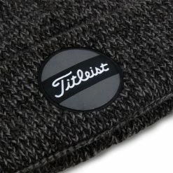 TITLEIST BOARDWALK POM POM BEANIE HAT – HEATHERED BLACK -CLUBS Sales Shop tbrdb3 600x600 1